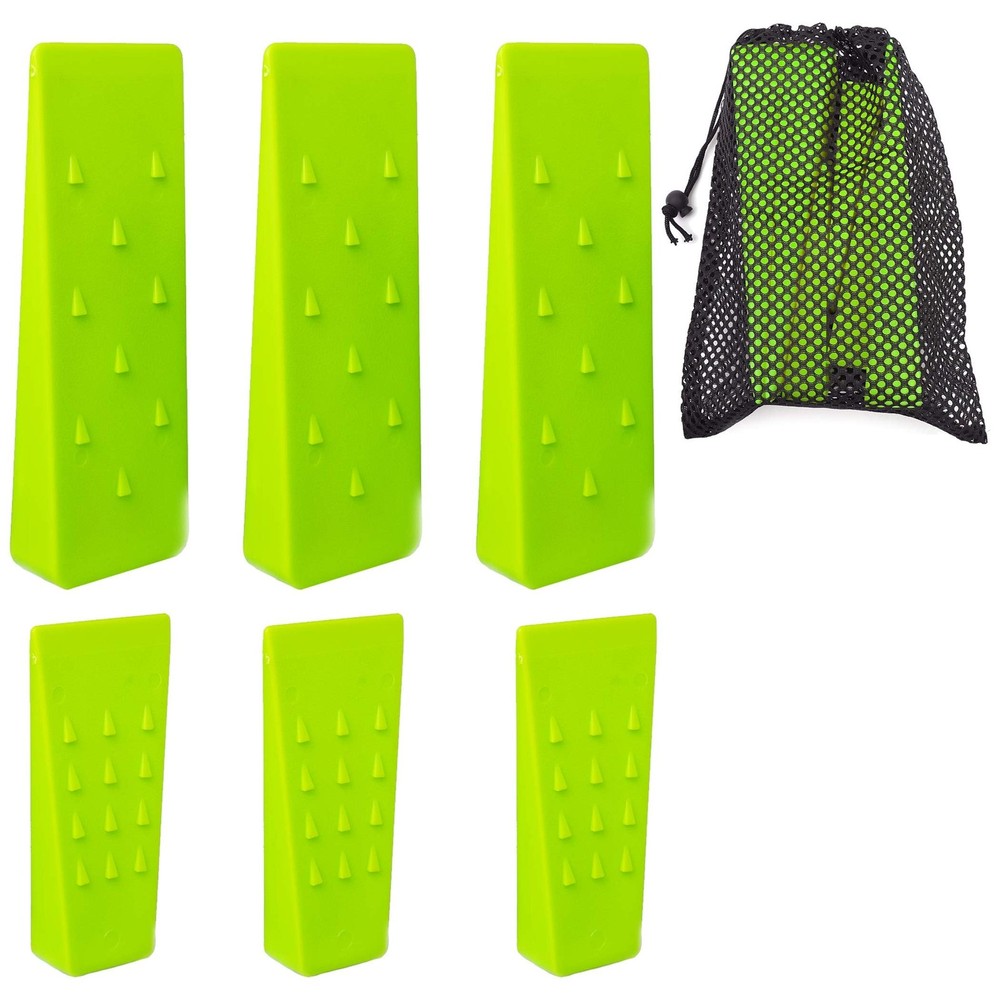 6 Pack Tree Felling Wedges with Spikes for Safe Tree Cutting â€“ 3 Each of 8â€