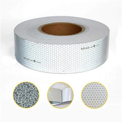 SOLAS Grade Marine Reflective Tape Silvery White Waterproof Glass Bead