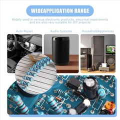 1W Metal Film Resistors Kit – 1220-Piece 122 Values 0.33Ω-2.2MΩ, ±1% Toleranc…