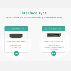 DP Displayport Male to HDMI Female Cable Converter Adapter for PC Laptop Desktop