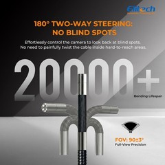 Elitech ELS-240 Two-Way 210° Inspection Borescope 6.2mm Endoscope Camera 3.3ft