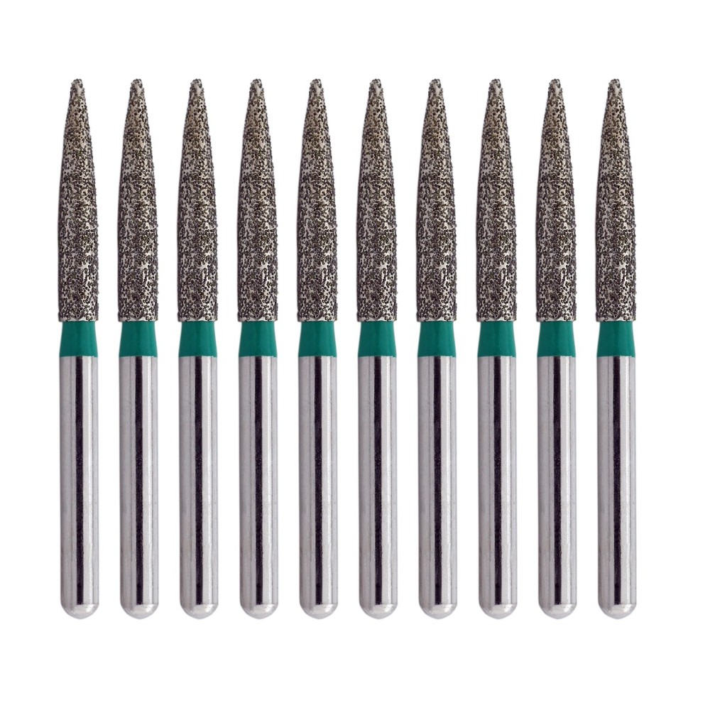 Dental Burs Diamond Flame FG Coarse Grit Green 863/016C for High Speed Handpiece