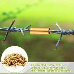 Blulu 100 Pack Fence Wire Splices for Barbed Wire Fencing Weather Resistant C…