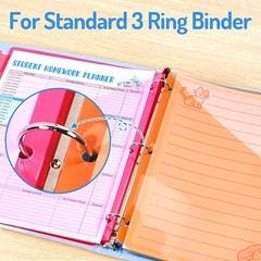 Set of 8 Durable Tab Dividers with Double Pockets for 3-Ring Organizers