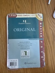 Vtg Franklin Covey Classic Size Master Pack New Management Tabs & Compass Cards