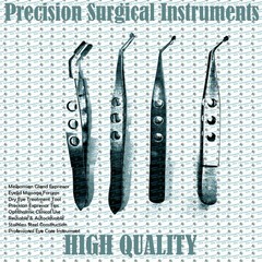4pc Ophthalmic Meibomian Gland Expressor Eyelid Massage Forceps Stainless Steel