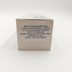 Vintage 10 Rolls Dymo Labeling Tape Glossy Green 1/2″x 12′ Embossing Type I NOS