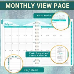 2026-2027 Student Planner, 9″ x 11″ Academic 9 x 11 inches, black, white