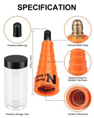 Hands-Free Low-Pressure Nitrogen Purge Tool for HVAC Brazing, O-Ring Seals, 1/4″