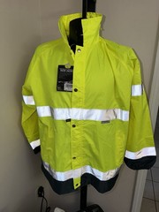 OccuNomix Type R Class 3 High-Vis Breathable Rain Jacket LUX-TJR Size Large New