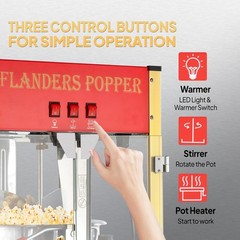 Commercial Popcorn Machine with 16 Ounce Kettle, Countertop Popcorn Maker 1600W