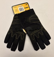 All Purpose Synthetic Leather Palm Spandex Back Wrist Work Glove, L (1)