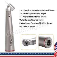 abdent 45° Angle Head Contra Angle LED Optic 1:4.2 Handpiece Inner Water Spray
