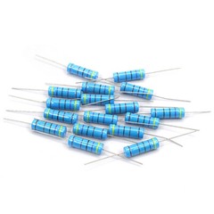 5W metal film resistor color ring 1%1K 2K 4.7K 10K 5.1K100K 10 EUR1m 100 ohms 51