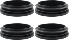 4 Pack 2-1/2 Inch (63Mm) round Plastic Hole Plugs, Black Pipe Tubing End Cap for