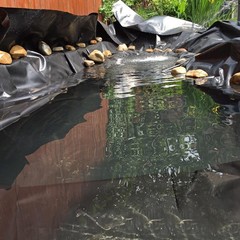 7 FT x 10 FT Pond Liner, 20 Mil HDPE Pond Liner, Sun Resistant Preformed Easy…