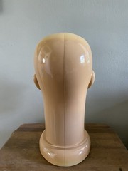 Vintage Plastic Abstract Adult Unisex Mannequin Heads Pair
