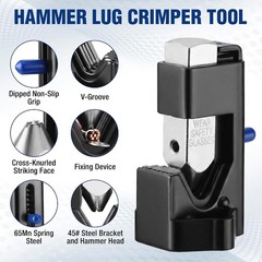 High-Strength Hammer Lug Crimper Tool for 8 to 3/0 AWG Cables – Effortless Cr…