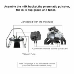 Portable Cow Sheep Milker Stainless Steel Milking Bucket Tank Barrel 25L/6.6Gal