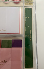 Kate Spade New York Colorblock Tackle Box Shamrock Pink Green Desk Office Kit