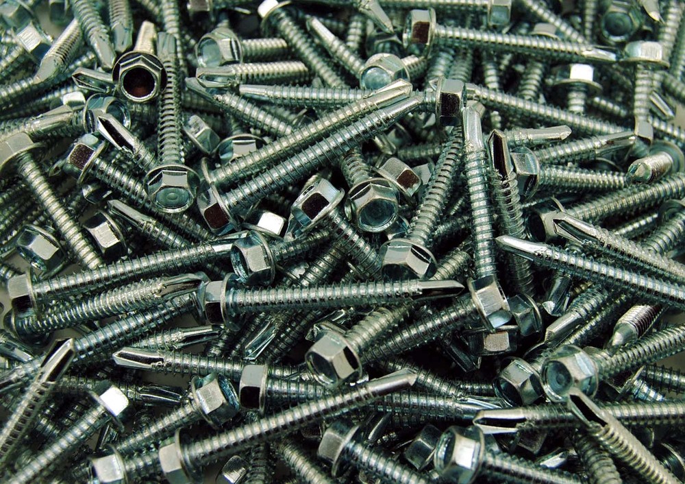 (250) Hex Washer Head 1/4 x 2 Self-Drilling Tek Screw IHW #14