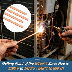 Luxiv 20 Sticks 15% Silver Brazing Rods for HVAC & Industrial Use