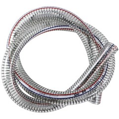 JoyTube 1″ID x 1-1/4″OD Steel Wire Suction Vinyl PVC x 1-1/4″OD, Clear