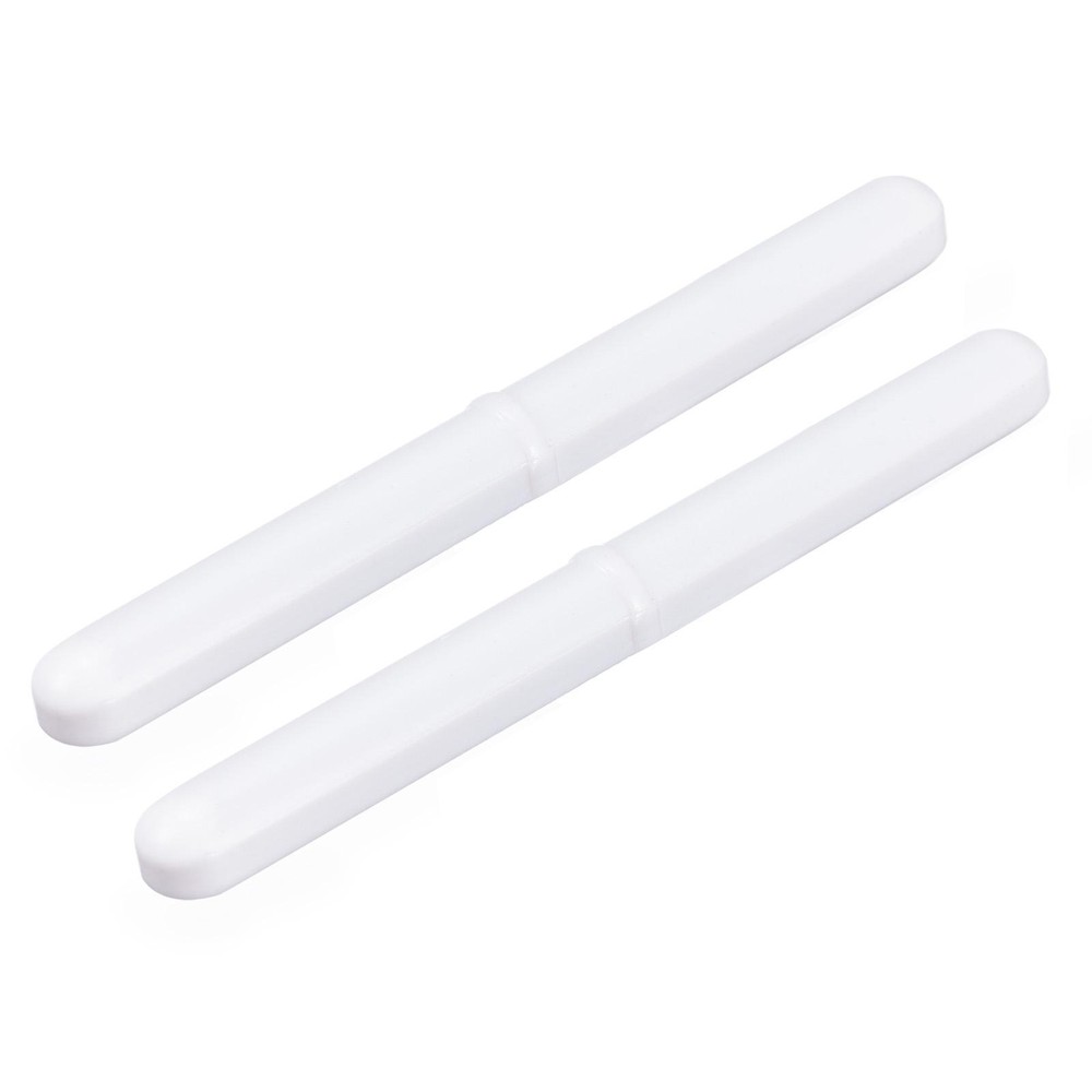 2Pcs Magnetic Stir Bar Rod 4″ 100mm x10mm with Ring Shape PTFE Coating White