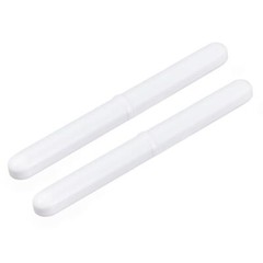 2Pcs Magnetic Stir Bar Rod 4″ 100mm x10mm with Ring Shape PTFE Coating White