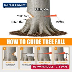 10″ Felling Wedges with Spikes, Orange ABS Plastic Tree Felling Wedges | Spiked