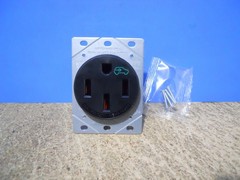 Leviton 50 Amp EV Charging Outlet Single Receptacle 125-Volt/250-Volt