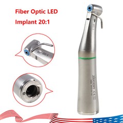Dental Implant 20:1 Contra Angle LED Fiber Optic Handpiece Fit NSK Motor OR