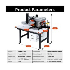 Edge Bander – Portable Edge Banding Machine, Straight & Curve Line, Double