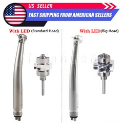 1-4 E-generator Dental LED Fiber Optic High Speed Handpiece 4 Holes