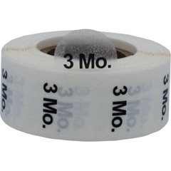 Clear 3 Months Round Baby Size Stickers for Shirts | 0.75″ Inch Round | 500 Pack
