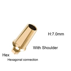 Hiossen Dental Straight Titanium Cemented Abutment Hex Fit Implant Crown Bridge