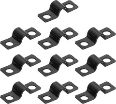 100Pcs U-Shaped Pipe Clamp, 1/4 Inch(6Mm) 2 Hole U-Tube Strap Clamp Heavy Duty C