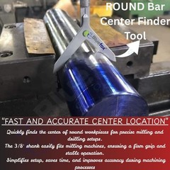 BLUEFOX ROUND Bar Center Finder Tool | 3/8″ Shank for Milling Machine | Quick…