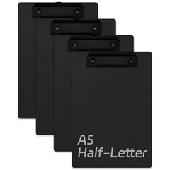 Small Clipboards 6″ X 9″ Mini 4-Pack Half Letter Memo Size Black