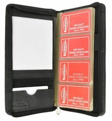 Genuine Leather 160 Cards Business Name ID Credit Card Holder Book Case Keeper O