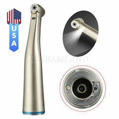 Dental Contra Angle Handpiece 1:1 LED Fiber Optic Low Speed φ2.35mm USA