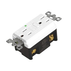 GFCI Outlet 15 Amp Weather Tamper Resistant 125V Safety Receptacle Socket White