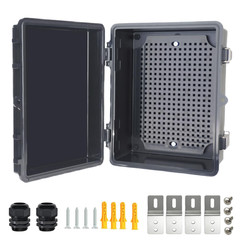 Electrical Junction Box IP67 Waterproof Outdoor Box ABS Plastic Enclosure Black