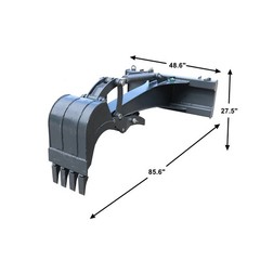 Skid Steer Backhoe Attachment with 15 inch digger Bucket ,Universal Mount Plate