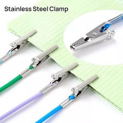 Dental Bib Napkin Holder Clip Silicon Flexible Anti-Slip Silicone Chain Flat