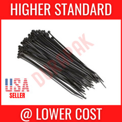 1000 PCS 4″ Black Cable Wire Tie 18 Lbs Zip Nylon SALE Secure Fastening Tool