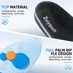 Work Insoles for Men Women – All-Day Standing & Walking Comfort, Contoured Ar…