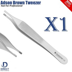 Dental Adson Brown Straight Thumb Tweezers Tissue Forceps Surgical Instruments