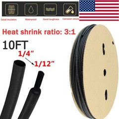 10 ft Dual Wall Adhesive Glue Lined Φ1/4″ (6.4mm) Heat Shrink Tubing 3:1 Ratio