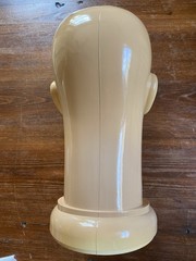 Vintage Plastic Abstract Adult Unisex Mannequin Heads Pair